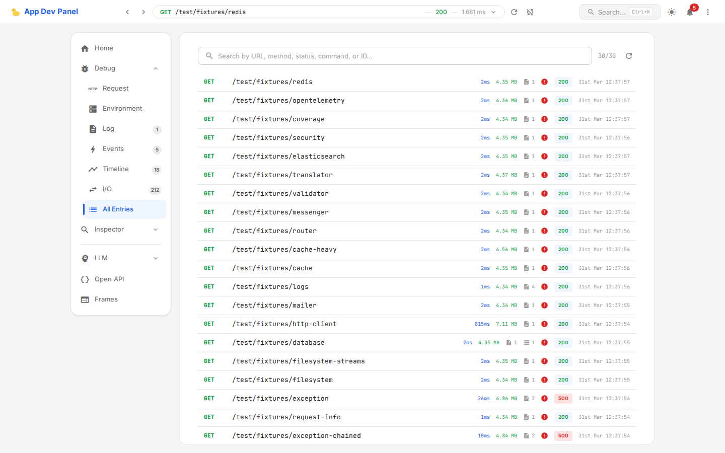 Deprecation Collector panel