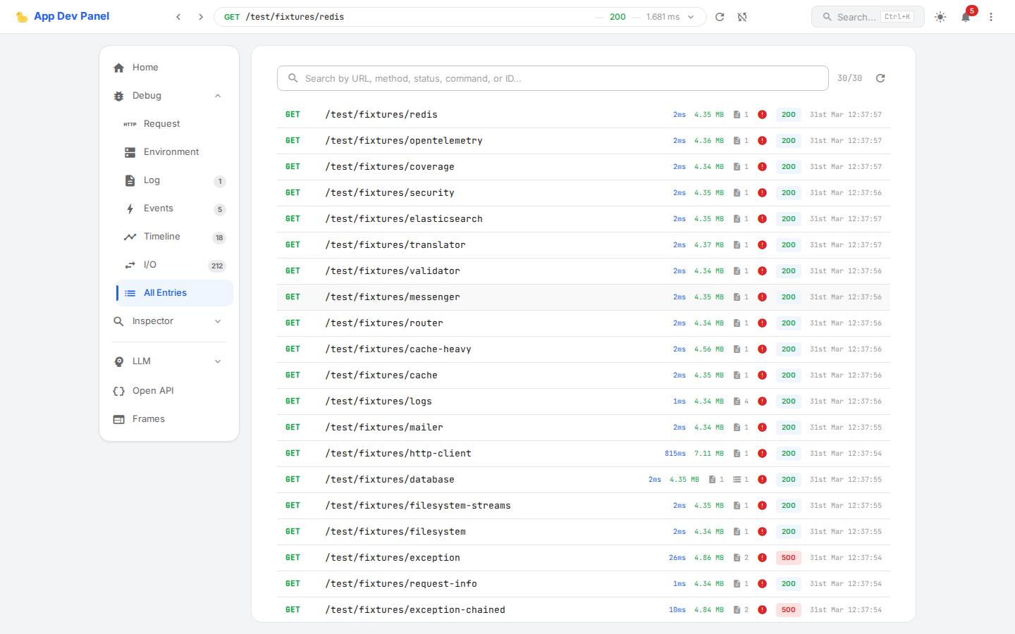 HTTP Stream Collector panel