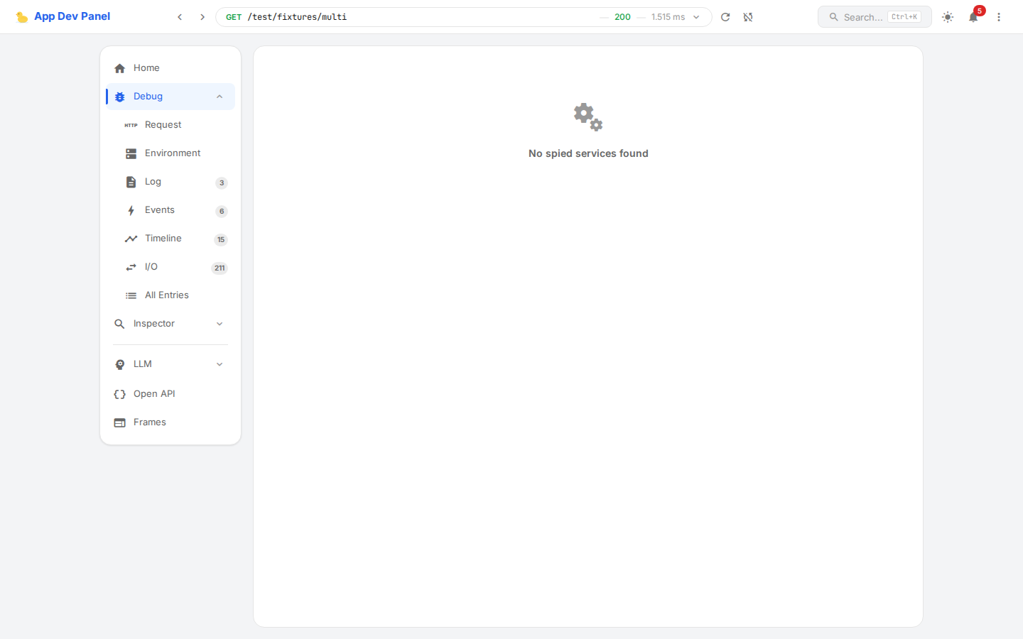 Service Collector panel